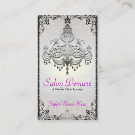 モダンな洗練された銀製デザイナーサロン 予約カード