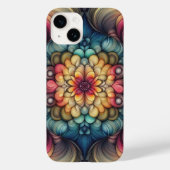 モダンな流れるラインアートのスマホケース　鮮やかなアブストラクト Case-Mate iPhoneケース (裏面)