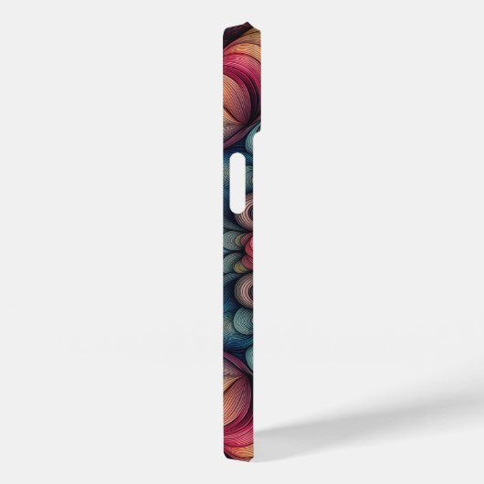 モダンな流れるラインアートのスマホケース　鮮やかなアブストラクト Case-Mate iPhoneケース (裏面 / 右)