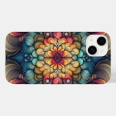 モダンな流れるラインアートのスマホケース　鮮やかなアブストラクト Case-Mate iPhoneケース (裏面 (横))