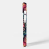 モダンな流れるラインアートのスマホケース　鮮やかなアブストラクト Case-Mate iPhoneケース (裏面 / 左)