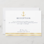 モダンな海事をテーマにした結婚式の受付カード 招待状 (正面)