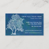 モダンな海岸のビーチの海珊瑚水ビジネス 名刺 (裏面)