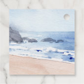 モダンな海岸のビーチピクニック ブライダルシャワー フェイバータグ (裏面)