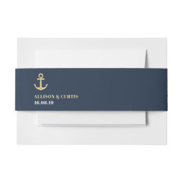 モダンな海軍の腹巻 招待状ベリーバンド