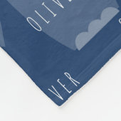 モダンな海軍象のパーソナライズな一流の男の子 フリースブランケット (角)