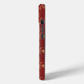 モダンな深紅と金の蜂のリースグリッドの信仰 Case-Mate iPhoneケース (裏面 / 左)