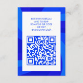 モダンな渦巻きのスターダビッドQRコードバー バットミッツファ エンクロージャーカード (正面)