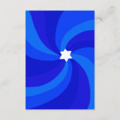 モダンな渦巻きのスターダビッドQRコードバー バットミッツファ エンクロージャーカード (裏面)