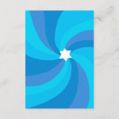 モダンな渦巻きのスターダビッドQRコードバー バットミッツファ エンクロージャーカード (裏面)