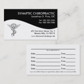 モダンな渦巻のカイロプラクティックのアポイントメントカード 予約カード (正面/裏面)