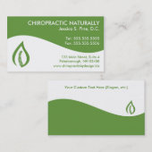 モダンな渦巻のカイロプラクティックの名刺 名刺 (正面/裏面)