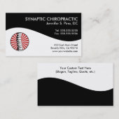 モダンな渦巻のカイロプラクティックの名刺 名刺 (正面/裏面)