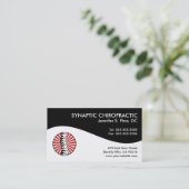 モダンな渦巻のカイロプラクティックの名刺 名刺 (スタンド正面)
