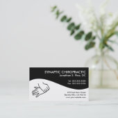 モダンな渦巻のカイロプラクティックの名刺 名刺 (スタンド正面)