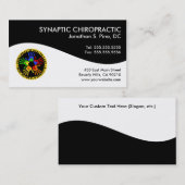 モダンな渦巻のカイロプラクティックの名刺 名刺 (正面/裏面)