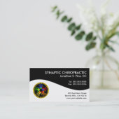 モダンな渦巻のカイロプラクティックの名刺 名刺 (スタンド正面)