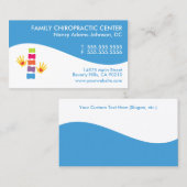 モダンな渦巻のカラフルなカイロプラクティックの名刺 名刺 (正面/裏面)