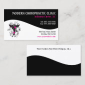 モダンな渦巻のフェミニンなカイロプラクティックの名刺 名刺 (正面/裏面)