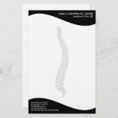 モダンな渦巻の側面脊柱のカイロプラクティックの文房具 便箋 (正面/裏面)