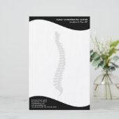 モダンな渦巻の側面脊柱のカイロプラクティックの文房具 便箋 (スタンド正面)