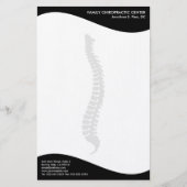 モダンな渦巻の側面脊柱のカイロプラクティックの文房具 便箋 (正面)