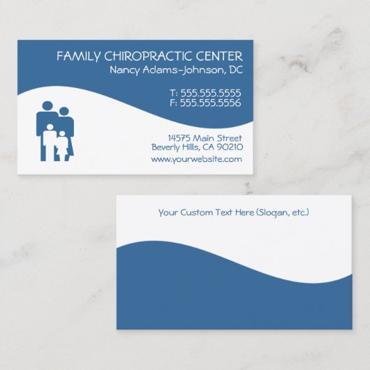 モダンな渦巻家族のカイロプラクティックの名刺 名刺 (正面/裏面)