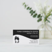 モダンな渦巻家族のカイロプラクティックの名刺 名刺 (スタンド正面)