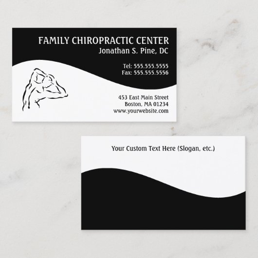 モダンな渦巻家族のカイロプラクティックの名刺 名刺 (正面/裏面)