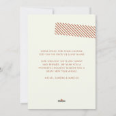 モダンな温かい家族の写真 かわいいスタンプ シーズンカード (裏面)