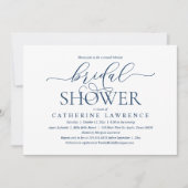 モダンな湖畔でのブライズシャワー Dinner Celebration 招待状 (正面)