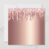 モダンな滴るローズゴールドのベビーシャワー ママになる人 招待状 (裏面)