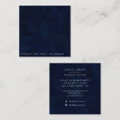 モダンな濃紺の水彩画の化粧のプロフェッショナル スクエア名刺 (正面/裏面)