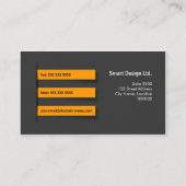 モダンな灰色のオレンジ 名刺 (裏面)