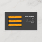 モダンな灰色のオレンジ 名刺 (裏面)