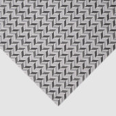 モダンな灰色のシェブロン幾何学的なパターンモノグラム 薄葉紙 (詳細)