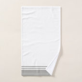 モダンな灰色のストライプのなデザイン バスタオルセット (ハンドタオル)