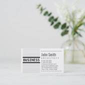 モダンな灰色のストライプの建築家の名刺 名刺 (スタンド正面)