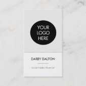 モダンな灰色のロゴ社会的な媒体の名刺 名刺 (正面)