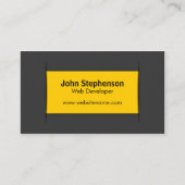 モダンな灰色の黄色 名刺 (正面)