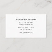 モダンな灰色の黒いドット・パターンの金ゴールドのメーキャップアーティスト 名刺 (裏面)