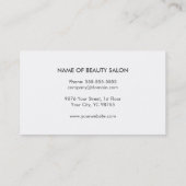 モダンな灰色の黒いドット・パターンの金ゴールドのメーキャップアーティスト 名刺 (裏面)