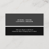 モダンな灰色の黒 名刺 (裏面)