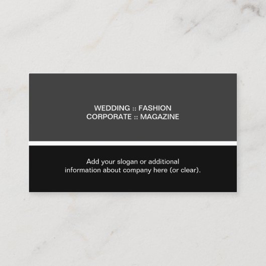 モダンな灰色の黒 名刺 (裏面)
