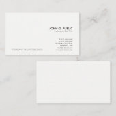 モダンな灰色白の専門のシンプルなエレガント 名刺 (正面/裏面)