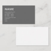 モダンな灰色 名刺 (正面/裏面)
