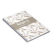 モダンな炊事用具のレシピの調理師の本 ノートブック (右側)