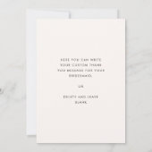 モダンな焦がれレンガの花嫁達への感謝カード 招待状 (裏面)