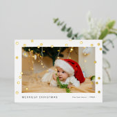 モダンな照明の写真箔のホリデーカード 箔シーズンカード (立ち正面)