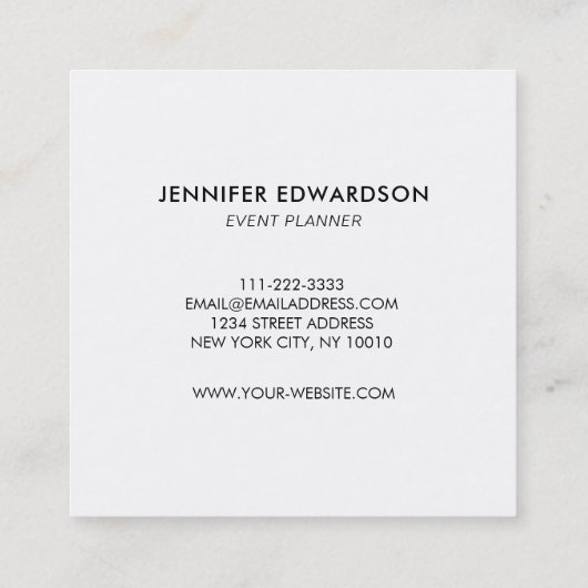 モダンな熱帯水彩画はプロフェッショナルを去ります スクエア名刺 (裏面)